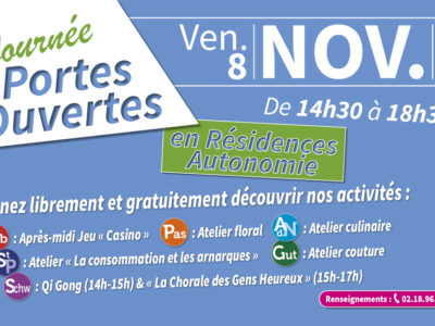 Journée Portes Ouvertes en Résidences – Vendredi 8 Novembre